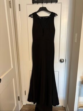 bebe Black Sleeveless Maxi Dress with V-Neck